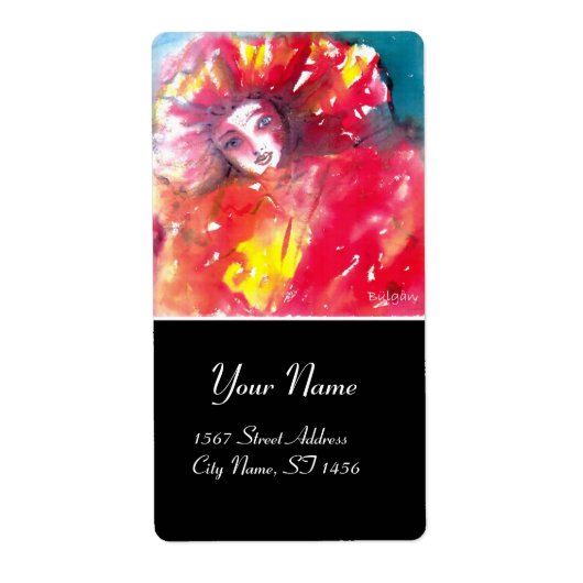 VEELEI MASKERADE FEITEN - MASKIN IN ROOD ETIKET (Voorkant)