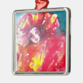 VEELEI MASKERADE FEITEN - MASKIN IN ROOD METALEN ORNAMENT (Links)