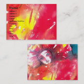 VEELEI MASKERADE FEITEN - MASKIN IN ROOD VISITEKAARTJE (Voorkant / Achterkant)