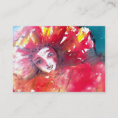 VEELEI MASKERADE FEITEN - MASKIN IN ROOD VISITEKAARTJE (Achterkant)