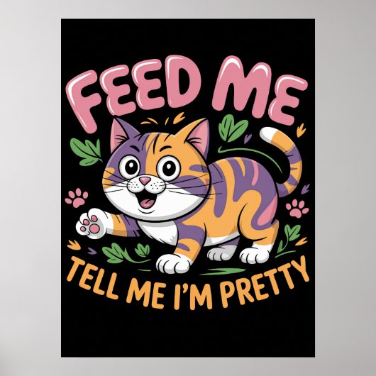 Veeleisende Diva Feline Poster (Voorkant)