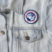 Veeleisende eikels groeien blauw op ronde button 5,7 cm (In situ)