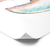 Veelgebruikte kreeft blauwe waterverf, grote afdru poster (Hoek)