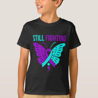 Veelgelukkig Zelfmoordbewustzijn Steun Grafisch  T-shirt