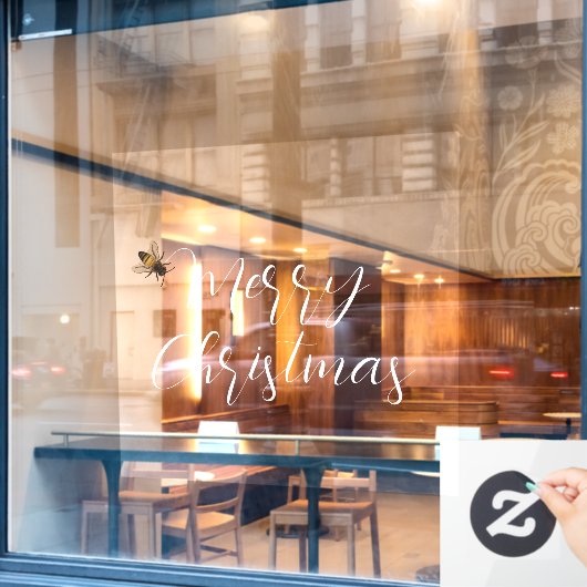 Veelgestelde kersttekst met handgeschreven tekst b raamsticker (Cafe Raam)