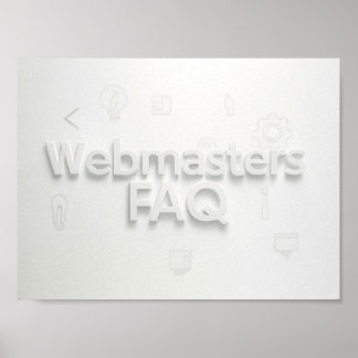 Veelgestelde vragen over webmasters poster