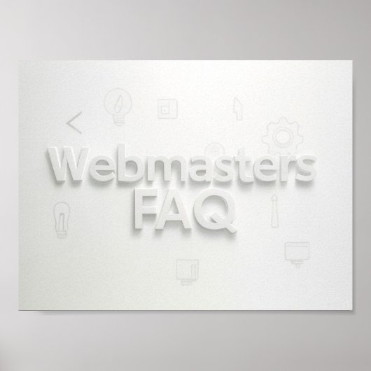 Veelgestelde vragen over webmasters poster (Voorkant)