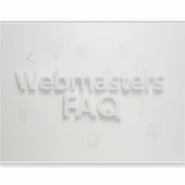 Veelgestelde vragen over webmasters sticker (Voorkant)