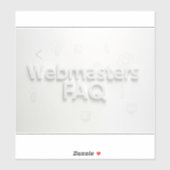 Veelgestelde vragen over webmasters sticker (Vel)