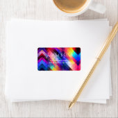 Veelhoek abstract kleurig patroon etiket (Insitu)