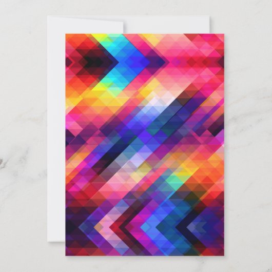 Veelhoek abstract kleurig patroon kaart (Achterkant)