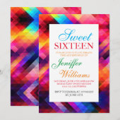 Veelhoek abstract kleurig patroon kaart (Voorkant / Achterkant)