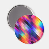 Veelhoek abstract kleurig patroon magneet (Voorkant / Achterkant)