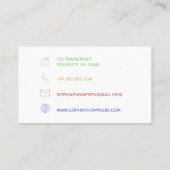 Veelhoek abstract kleurig patroon visitekaartje (Achterkant)