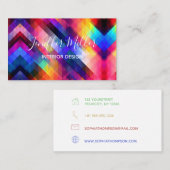 Veelhoek abstract kleurig patroon visitekaartje (Voorkant / Achterkant)