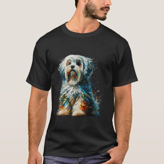 Veelhoek Kunst Maltees Maltezen T-shirt (Voorkant)