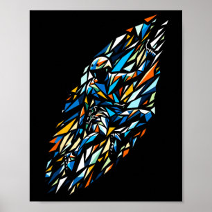 Veelhoek Kunst Rotsbeklimmer Klimmen Boulderen Bou Poster