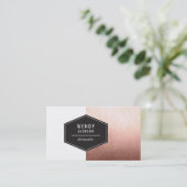 Veelhoek Roos Gold Visitekaartje (Staand voorkant)