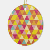 Veelhoekdriehoeken met meerdere kleuren in geometr keramisch ornament (Links)