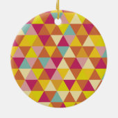 Veelhoekdriehoeken met meerdere kleuren in geometr keramisch ornament (Achterkant)