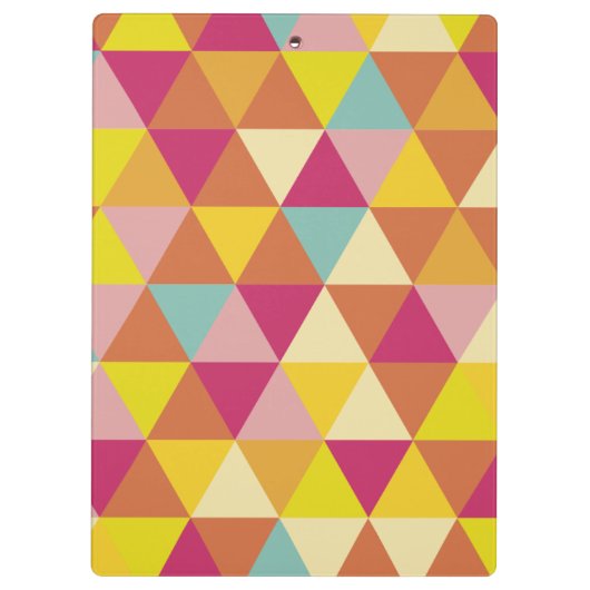 Veelhoekdriehoeken met meerdere kleuren in geometr klembord (Achterkant)