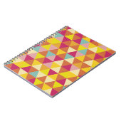 Veelhoekdriehoeken met meerdere kleuren in geometr notitieboek (Linkerzijde)