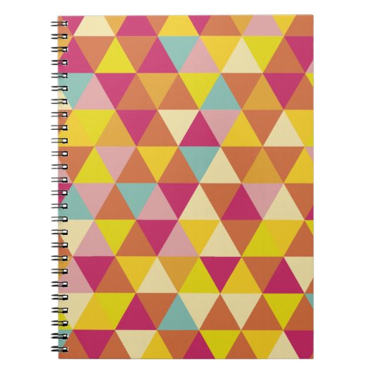 Veelhoekdriehoeken met meerdere kleuren in geometr notitieboek (Voorkant)