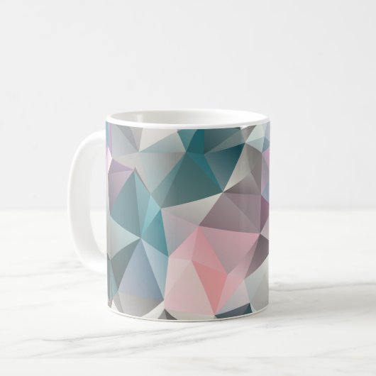 veelhoekig, driehoeken koffiemok (Voorkant links)