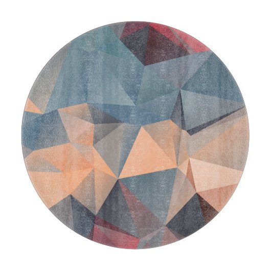 Veelhoekig mozaïek: creatieve geometrische elegant snijplank (Voorkant)