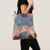 Veelhoekig mozaïek: creatieve geometrische elegant tote bag (Dichtbij)