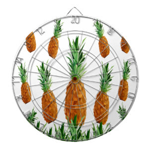 veelhoekig patroon van ananasdruk dartbord