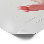 veelhoekig zittend biggetje perfect poster (Hoek)