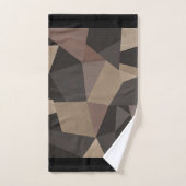 Veelhoekige driehoeken geometrische afdrukbruine k bad handdoek (Handdoek)