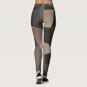 Veelhoekige driehoeken geometrische afdrukbruine k leggings (Achterkant)