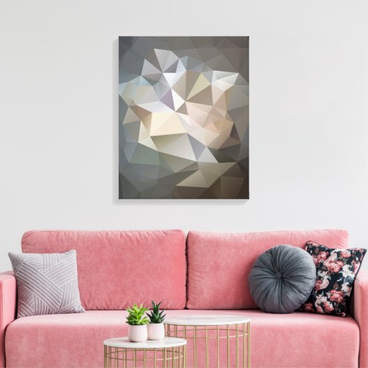 Veelhoekige geometrische Abstracte digitale kunst Canvas Afdruk (Insitu (Woonkamer))