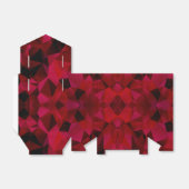 Veelhoekige geometrische driehoeken rode afdruk bedankdoosjes (Uitgevouwen)