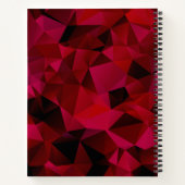 Veelhoekige geometrische driehoeken rode afdruk notitieboek (Achterkant)