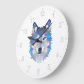 Veelhoekige geometrische wolvenkop grote klok (Hoek)