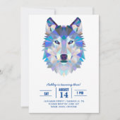 Veelhoekige geometrische wolvenkop kaart (Voorkant)