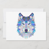 Veelhoekige geometrische wolvenkop kaart (Achterkant)
