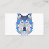 Veelhoekige geometrische wolvenkop visitekaartje (Achterkant)