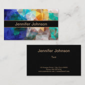 Veelhoekige gepersonaliseerde driehoek van geometr visitekaartje (Voorkant / Achterkant)