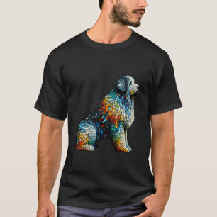 Veelhoekige Kunst Komondor Hongaarse Herdershond K T-shirt