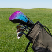 Veelhoekige Paarse en blauwe geometrische achtergr Golfheadcover (Insitu)