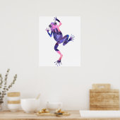 Veelhoekmozaïekkikker, roze en Paars Poster (Keuken)