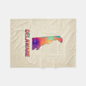 Veelhoekmozaïekparketkaart DELAWARE Fleece Deken (Voorkant (Horizontaal))