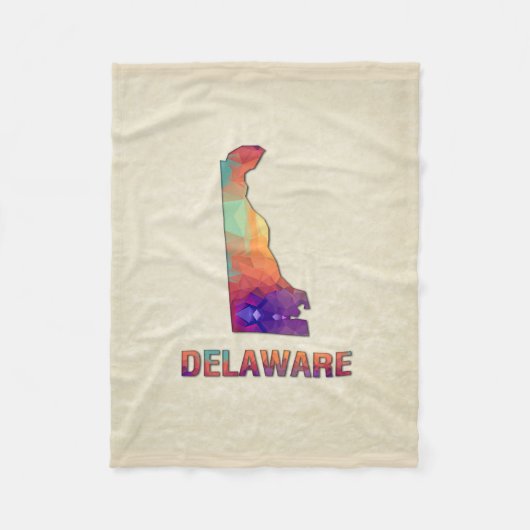 Veelhoekmozaïekparketkaart DELAWARE Fleece Deken (Voorkant)