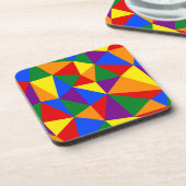 Veelhoekregenboogpatroon Bier Onderzetter (Linkerzijde)