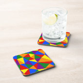 Veelhoekregenboogpatroon Bier Onderzetter (Rechterzijde)
