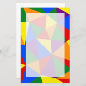 Veelhoekregenboogpatroon Briefpapier (Voorkant / Achterkant)